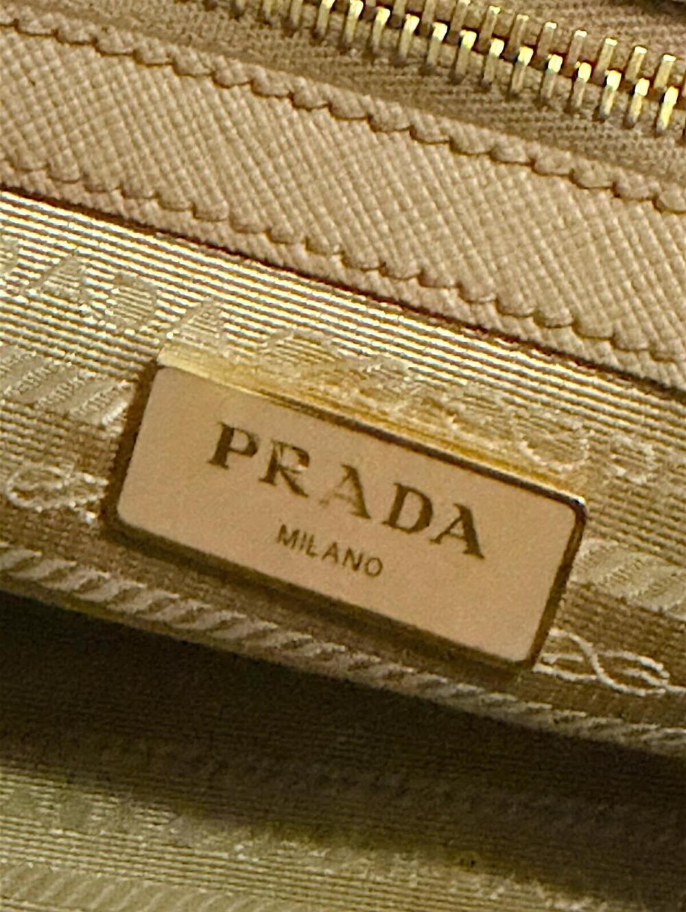 Prada Galleria Double Zip Saffiano Leather Tote Bag Nude Beige Blush Pink Large - Picture 11 of 13